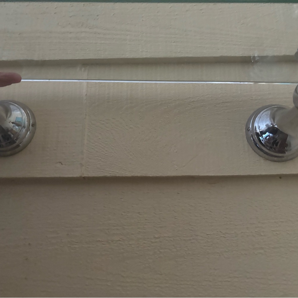 Pottery Barn Silver Glass Shelf - Picture 3 of 5